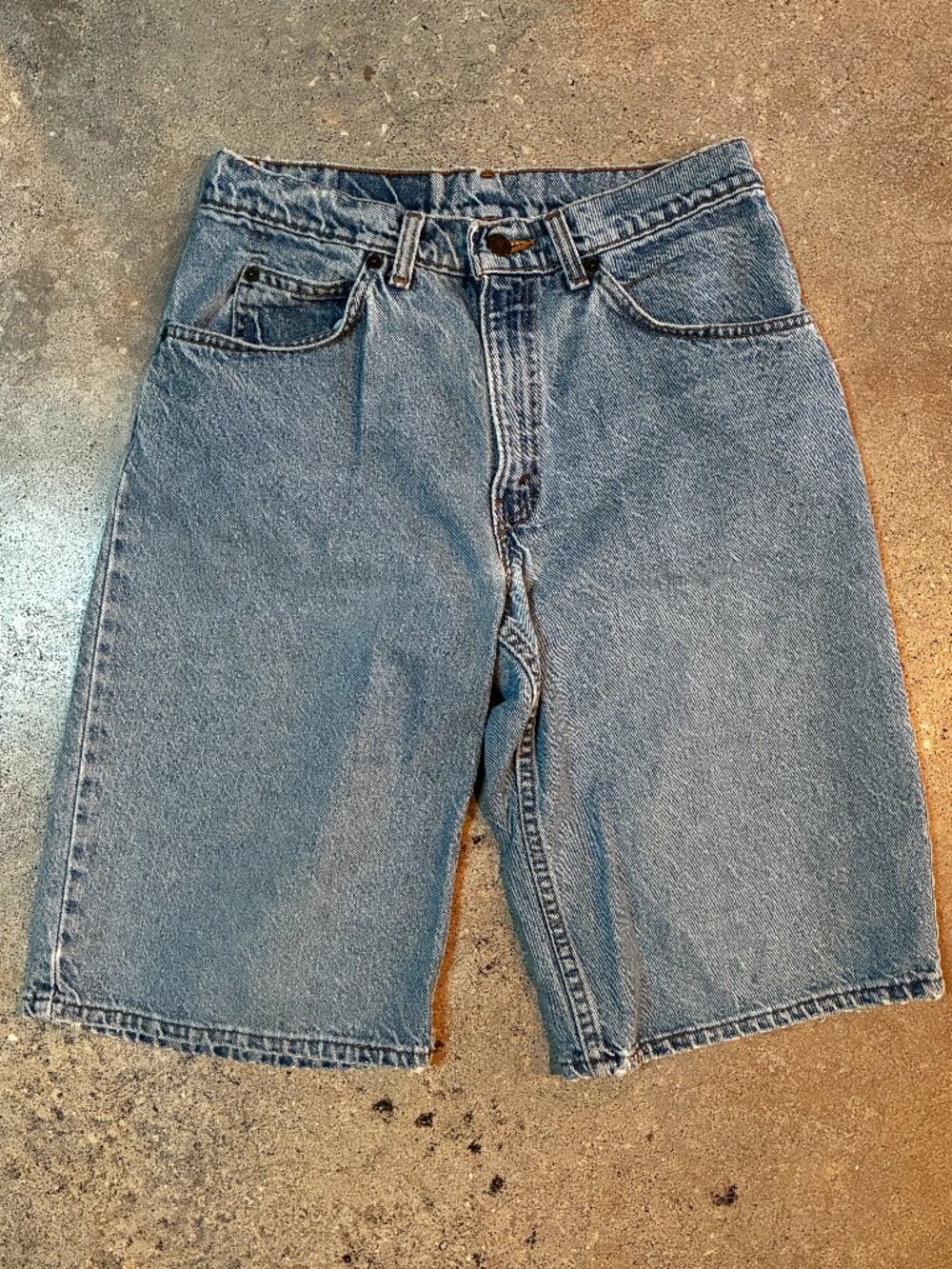 Vintage 1992 90s Orange Tab Student Levis Culotte Bermuda Shorts 29" waist